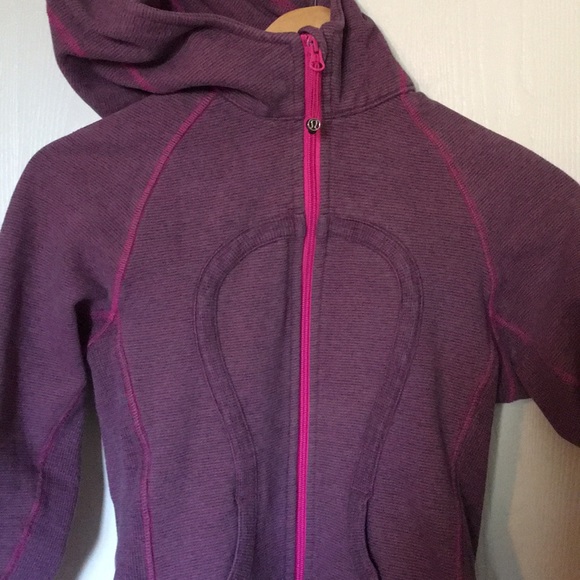 Lululemon Hot Pink and Grey Striped Hoodie - Picture 2 of 10